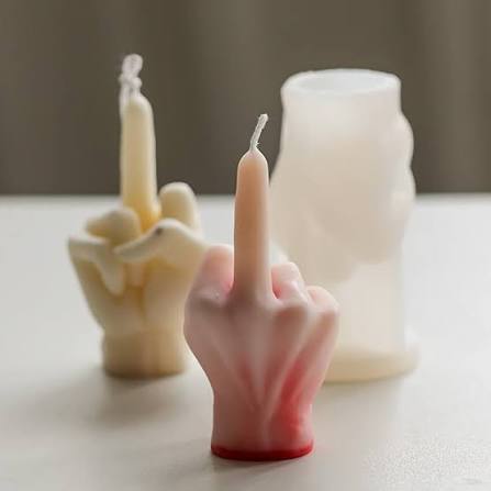 Mittelfinger-Silikonform für Kerzen