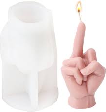 Mittelfinger-Silikonform für Kerzen